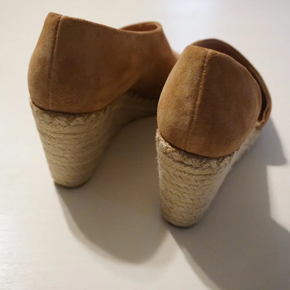 Vince Sonora‎ Tan Suede Esparille Slip on Wedge